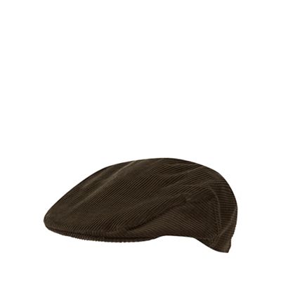 Osborne Dark khaki cord flat cap